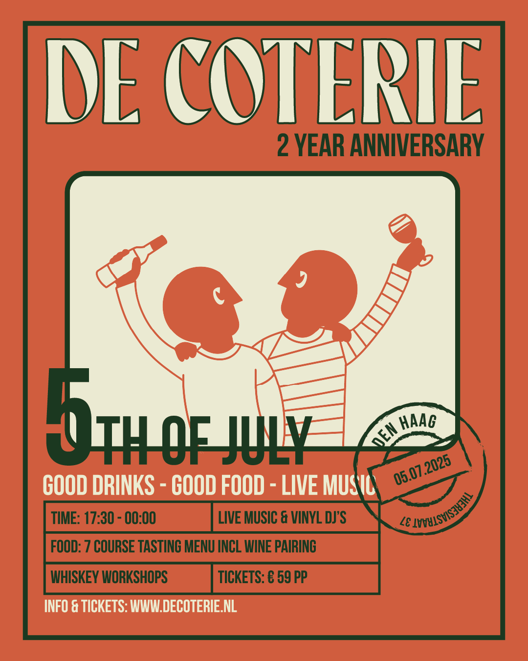 De Coterie 2 Year Anniversary - 5th of July 2025